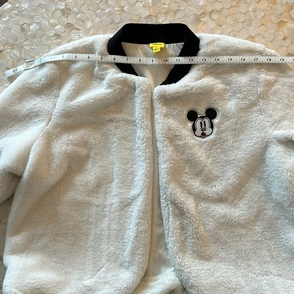 Disney Mickey Mouse Faux Fur Bomber Jacket - Picture 12 of 13